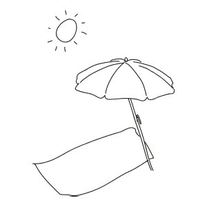 Sonnenschirm zum ausmalen